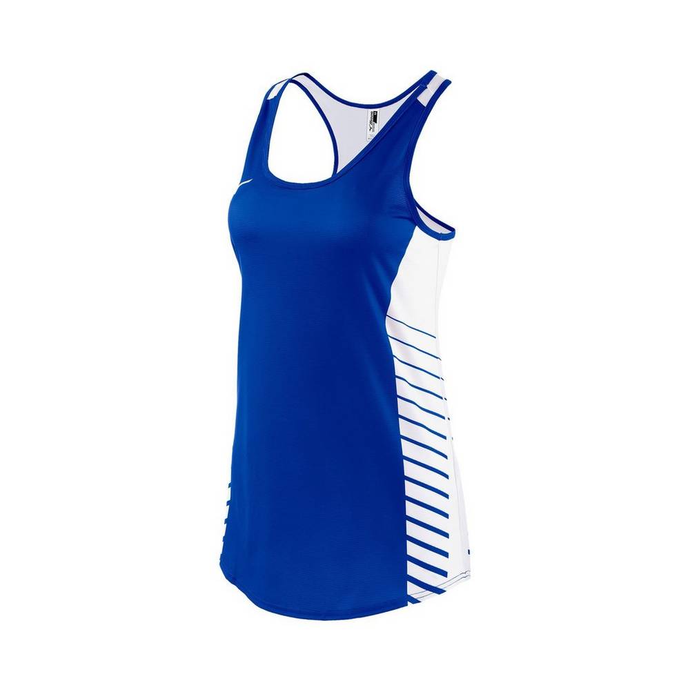 Womens Mizuno Team Tank Top Royal Philippines (SVZMCB902)